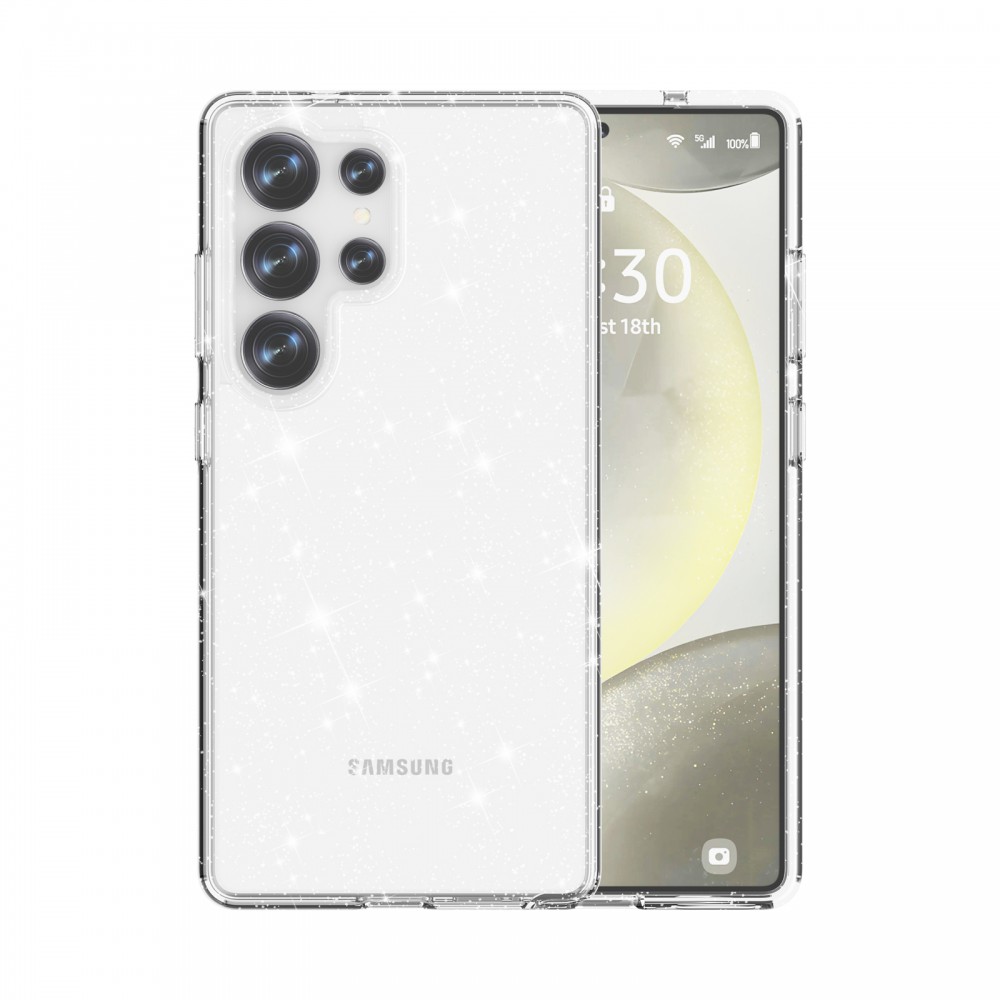 Samsung Galaxy S26 Ultra csillámos szilikon telefontok Átlátszó