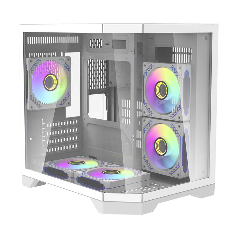 Darkflash FT350 számítógépház + 5 ARGB ventilátor Fehér 