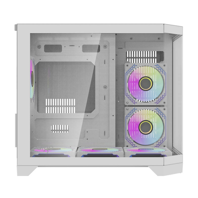 Darkflash FT418 számítógépház + 6 ARGB ventilátor Fehér 