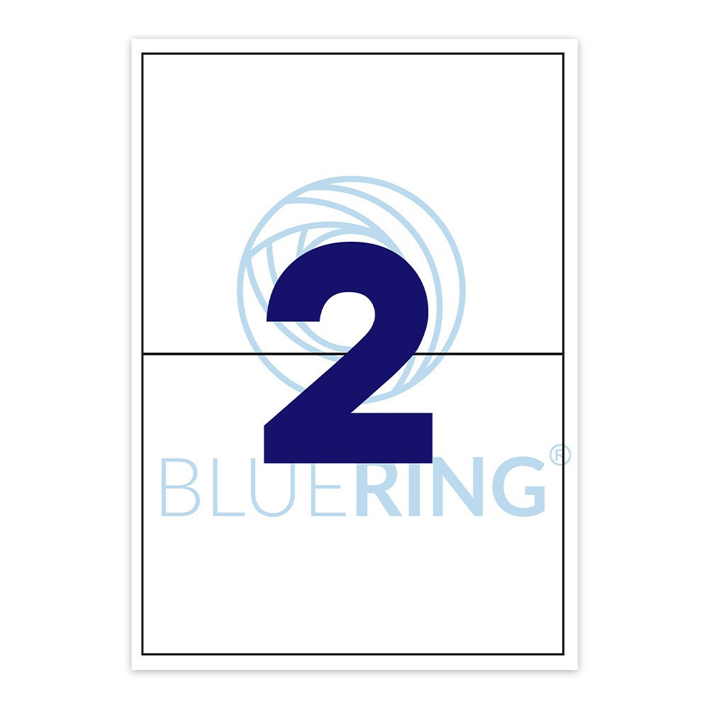 Bluering Etikett címke, 210x148mm, 100 lap, 2 címke/lap