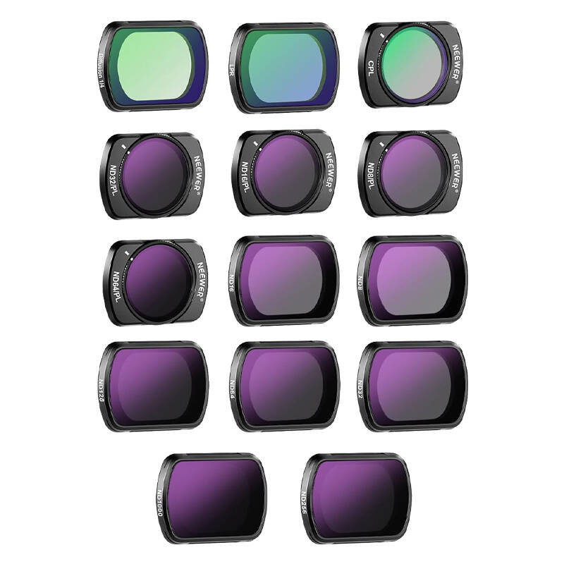 Filter kit for DJI Osmo Pocket 3 Neewer FL-P10 (ND8~1000,LPR,MIST1/4 ,CPL,ND8/PL~ND64/PL Filter kit for DJI Osmo Pocket 3 Neewer FL-P10 (ND8~1000,LPR,MIST1/4 ,CPL,ND8/PL~ND64/PL
