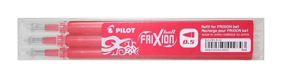 Pilot Frixion 0,5mm 3db-os piros rollertoll betét (BLS-FR5-R-S3)