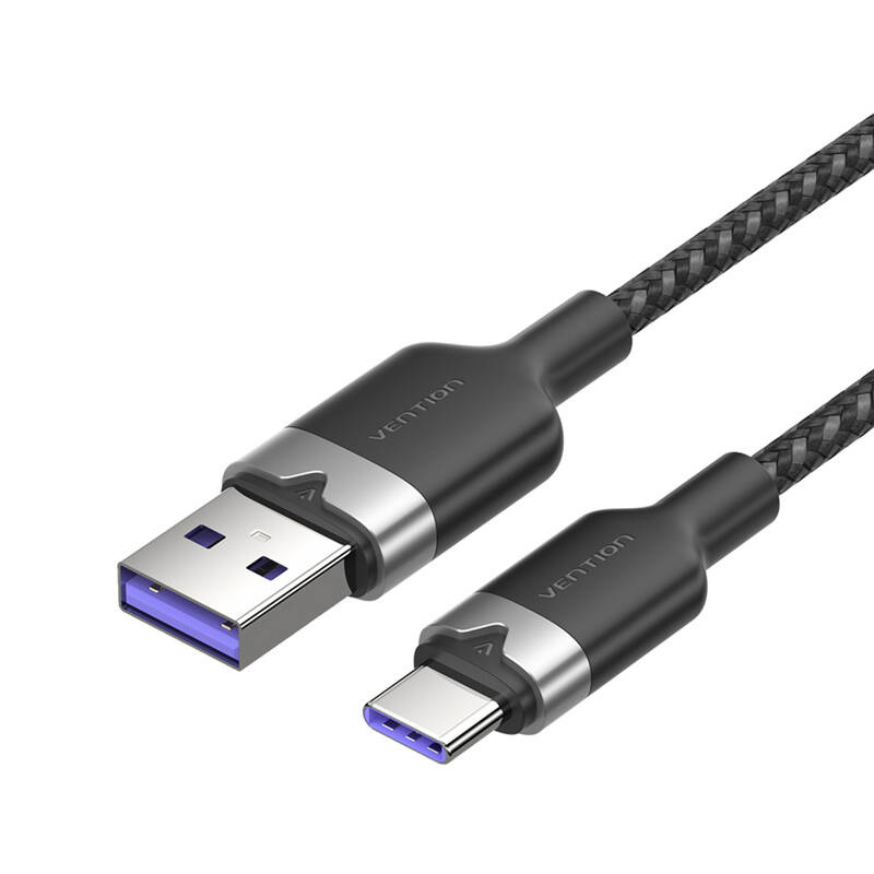 USB 2.0 A - USB-C 6A Vention CTOBH 2M kábel (fekete) USB 2.0 A - USB-C 6A Vention CTOBH 2M kábel (fekete)