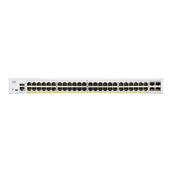 Cisco CBS350-48P-4X 48x GbE PoE+ LAN 4x SFP+ port L3 menedzselhető PoE+ switch