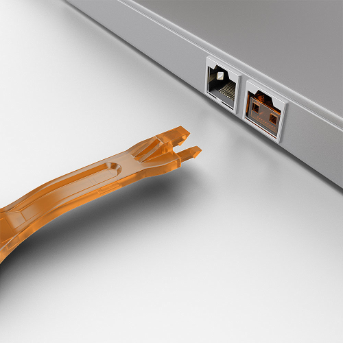 LINDY RJ45 Port Blocker key Narancs