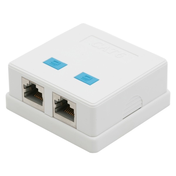 VEZ 05397 Cat5e FTP 2xRJ45 árnyékolt Fali aljzat Fehér VEZ 05397 Cat5e FTP 2xRJ45 árnyékolt Fali aljzat Fehér
