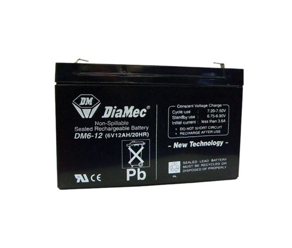 Diamec zselés ólomsavas gondozásmentes akkumulátor 6V 12 000mAh 151x99x51mm (DM6-12) Diamec zselés ólomsavas gondozásmentes akkumulátor 6V 12 000mAh 151x99x51mm (DM6-12)