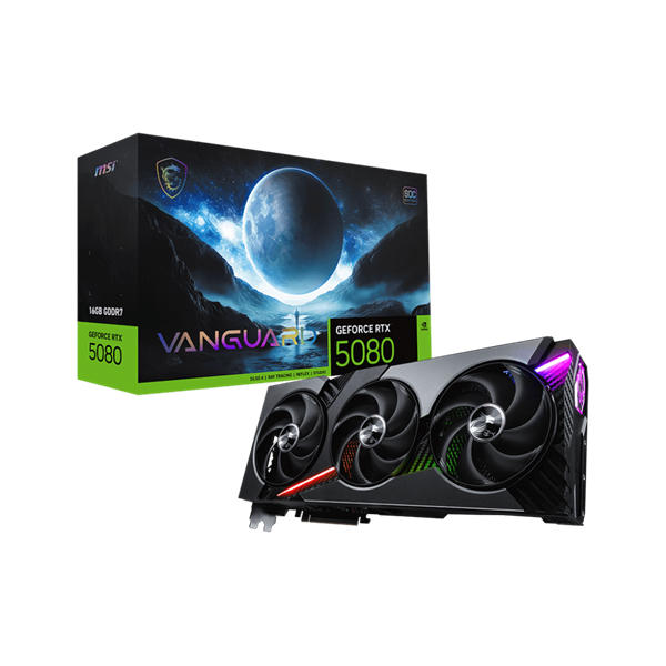 MSI PCI-Ex16x nVIDIA RTX 5080 VANGUARD SOC 16GB DDR7 Videokártya 