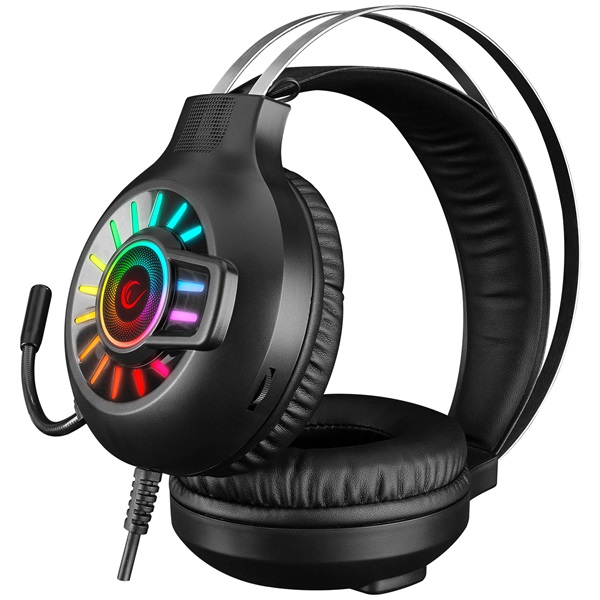 Rampage Fejhallgató - RM-K44 ZENGIBAR (mikrofon, 7.1 hangzás, USB, hangerőszabályzó, 2,2m kábel, RGB, fekete) Rampage Fejhallgató - RM-K44 ZENGIBAR (mikrofon, 7.1 hangzás, USB, hangerőszabályzó, 2,2m kábel, RGB, fekete)