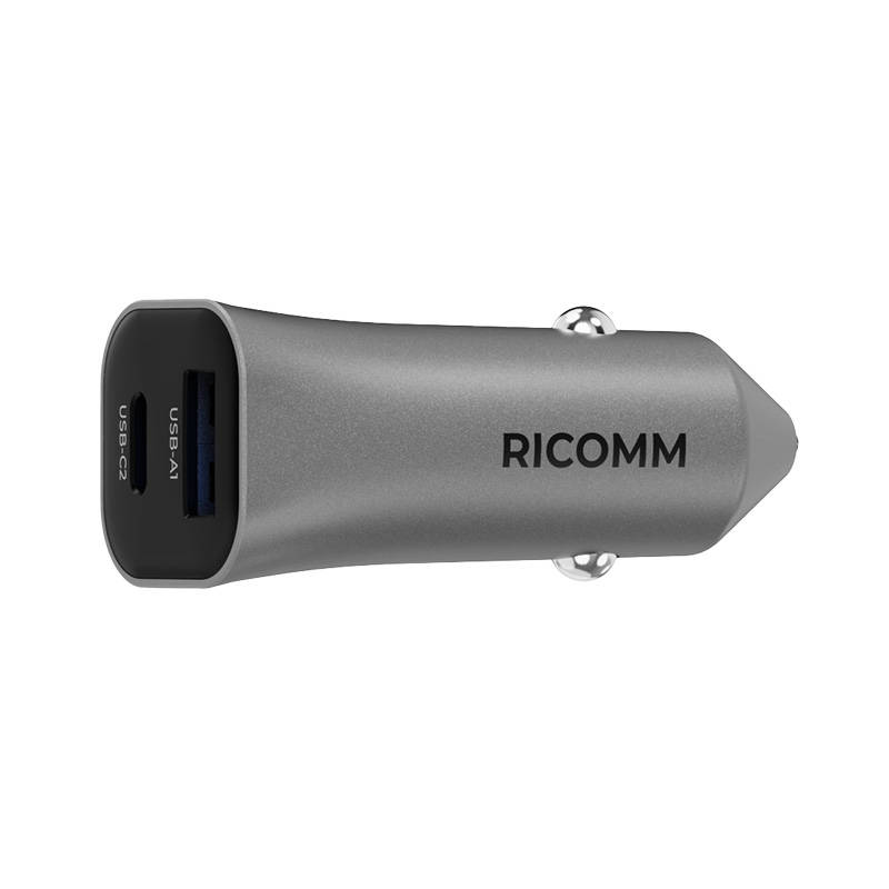 Car Charger 38W Ricomm RA381 1xUSB-A, 1xUSB-C