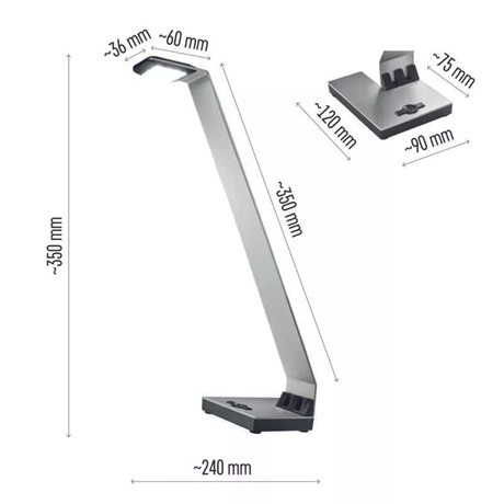 Emos Z7607S Alvin 200lm szabályozható LED asztali lámpa Ezüst