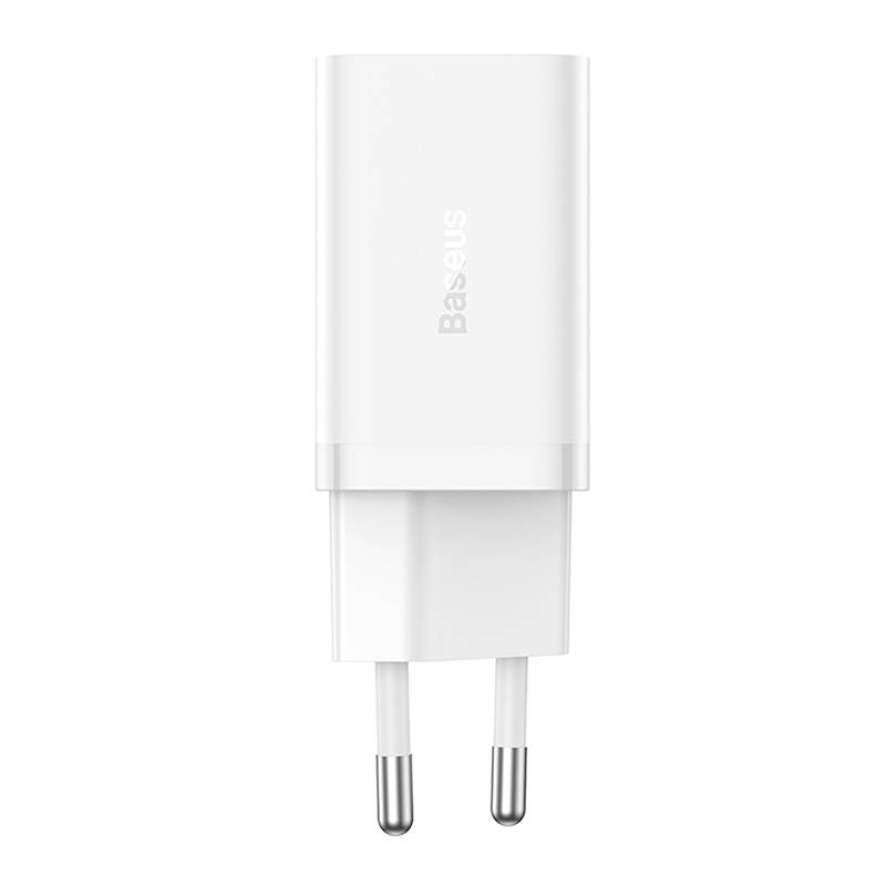 Wall Charger Baseus GaN5 40W, 2x USB C (White)
