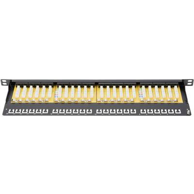 Hálózati patchpanel CAT 624 LAN port 0.5 HE Digitus DN-91624U-SL-SH