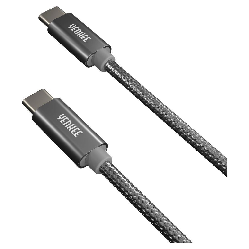 Yenkee YCU C101 SR USB-C - USB-C adat-, és töltőkábel 1m ezüst