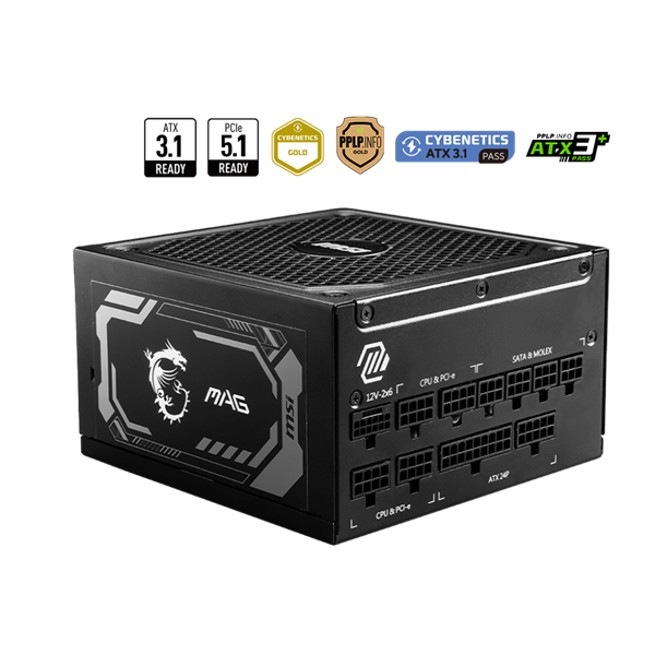 MSI 1250W 80+ Gold moduláris Gen 5.0 Tápegység 