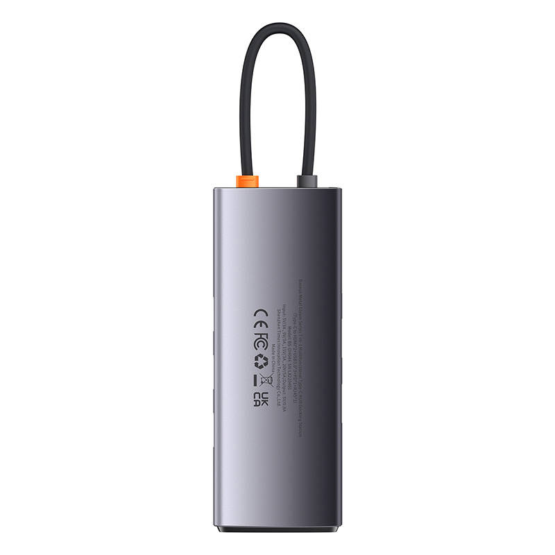 Baseus Metal Gleam Series 7 az 1-ben hub elosztó, USB-C - 3x USB 3.0 + 2x HDMI + USB-C PD + Ethernet RJ45