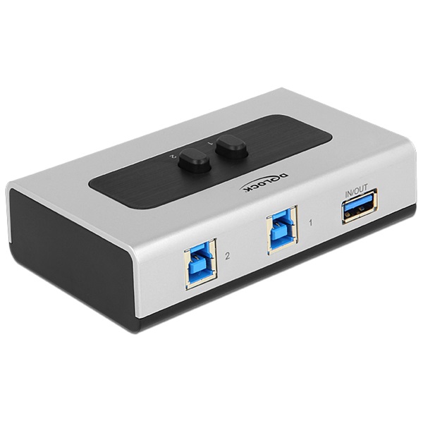 Delock 2 portos manuális kétirányú USB 3.0 kapcsoló (87667) Delock 2 portos manuális kétirányú USB 3.0 kapcsoló (87667)