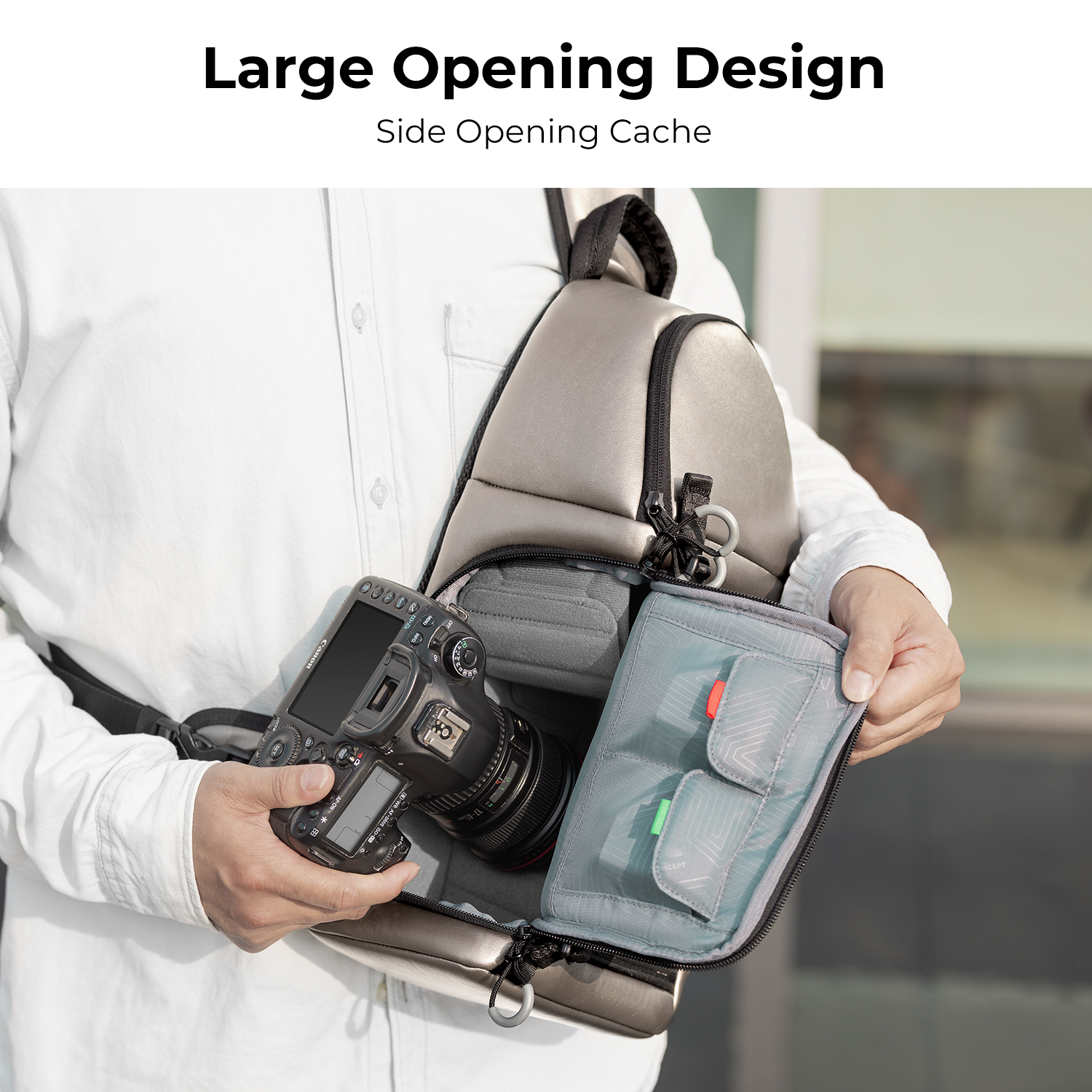 K&F Concept Beta Messenger egyvállas kamera hátizsák 10L, műbőr