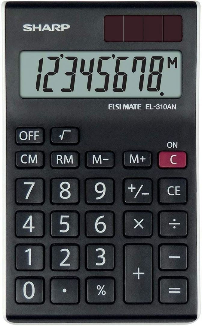 Sharp EL-310AN Asztali számológép Fekete