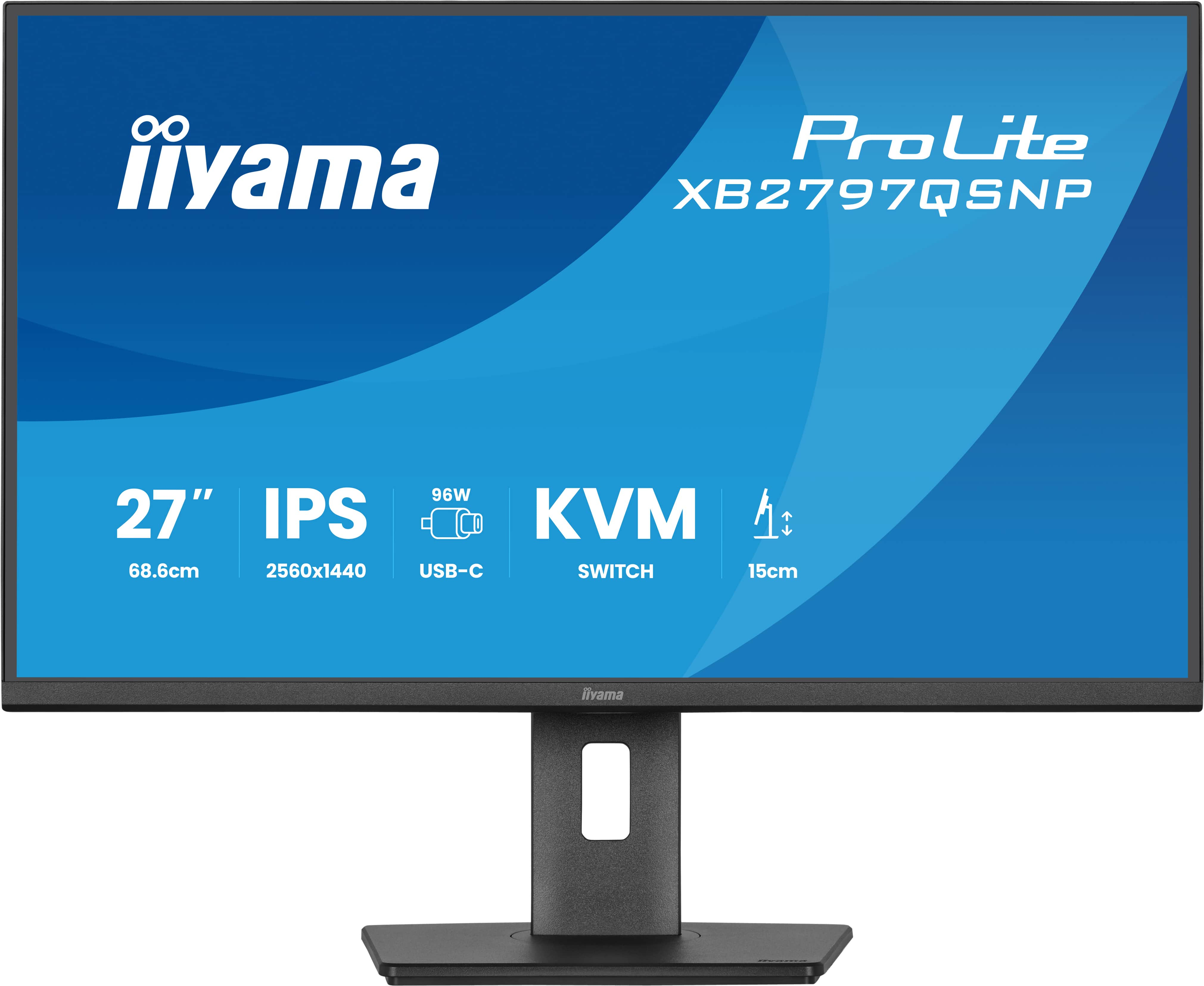 iiyama 27" ProLite XB2797QSNP-B1 IPS LED Monitor  - 2560x1440, QHD, 75Hz, 1ms, Hangszóró, Fekete