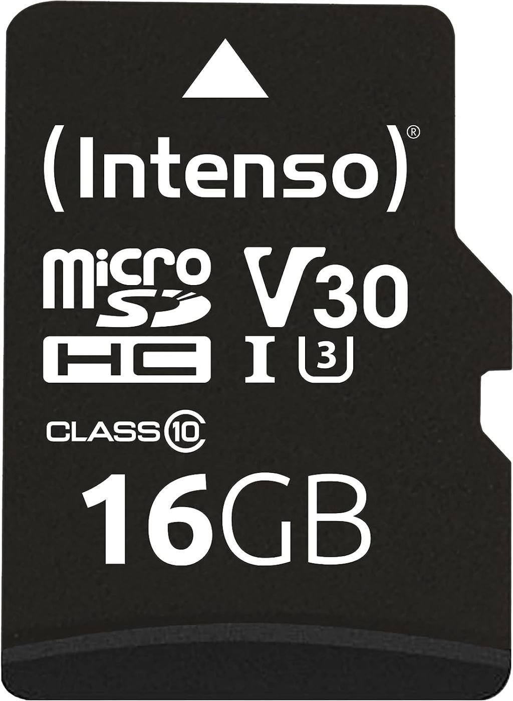 16GB microSDHC Intenso Professional memóriakártya + adapter UHS-I C10 U1 V30 (3433470) 16GB microSDHC Intenso Professional memóriakártya + adapter UHS-I C10 U1 V30 (3433470)
