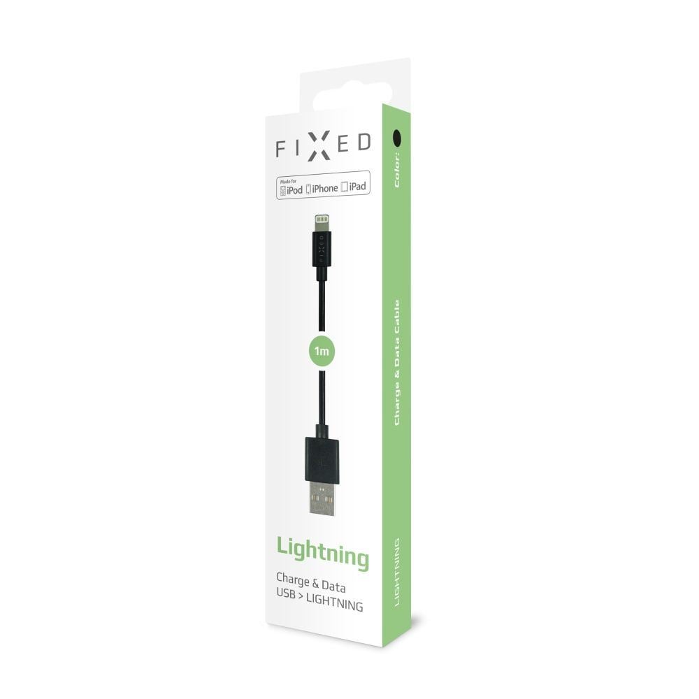FIXED USB - Lightning adat-/töltőkábel 20W, 1m, fekete (FIXD-UL-BK) FIXED USB - Lightning adat-/töltőkábel 20W, 1m, fekete (FIXD-UL-BK)