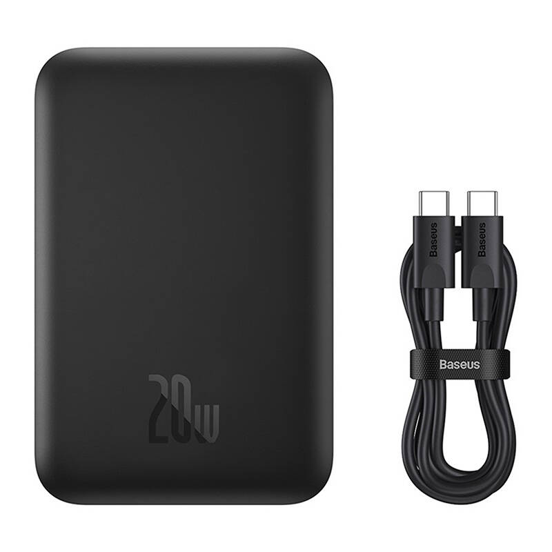Mini Wireless PowerBank 20W Baseus Fekete