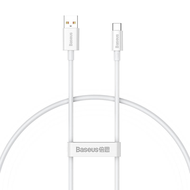 Cable USB do USB-C Baseus Superior 100W 0.25m (white)