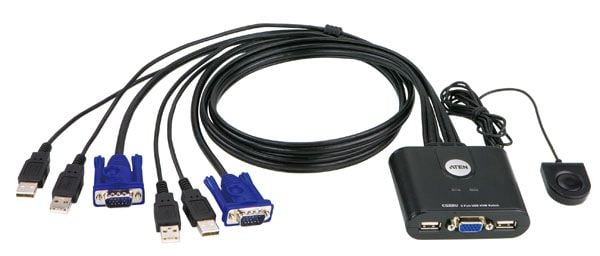 ATEN KVM Switch 2PC USB + kábel (CS22U) ATEN KVM Switch 2PC USB + kábel (CS22U)