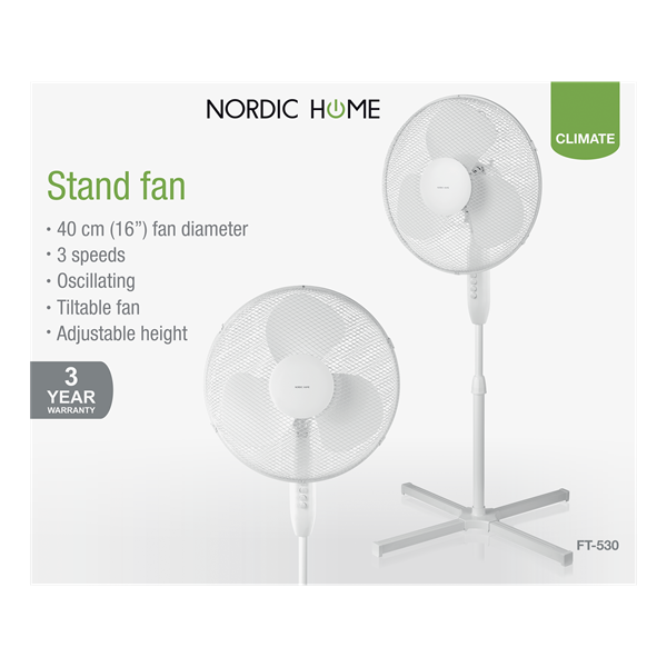 NORDIC HOME FT-530 40cm állóventilátor NORDIC HOME FT-530 40cm állóventilátor