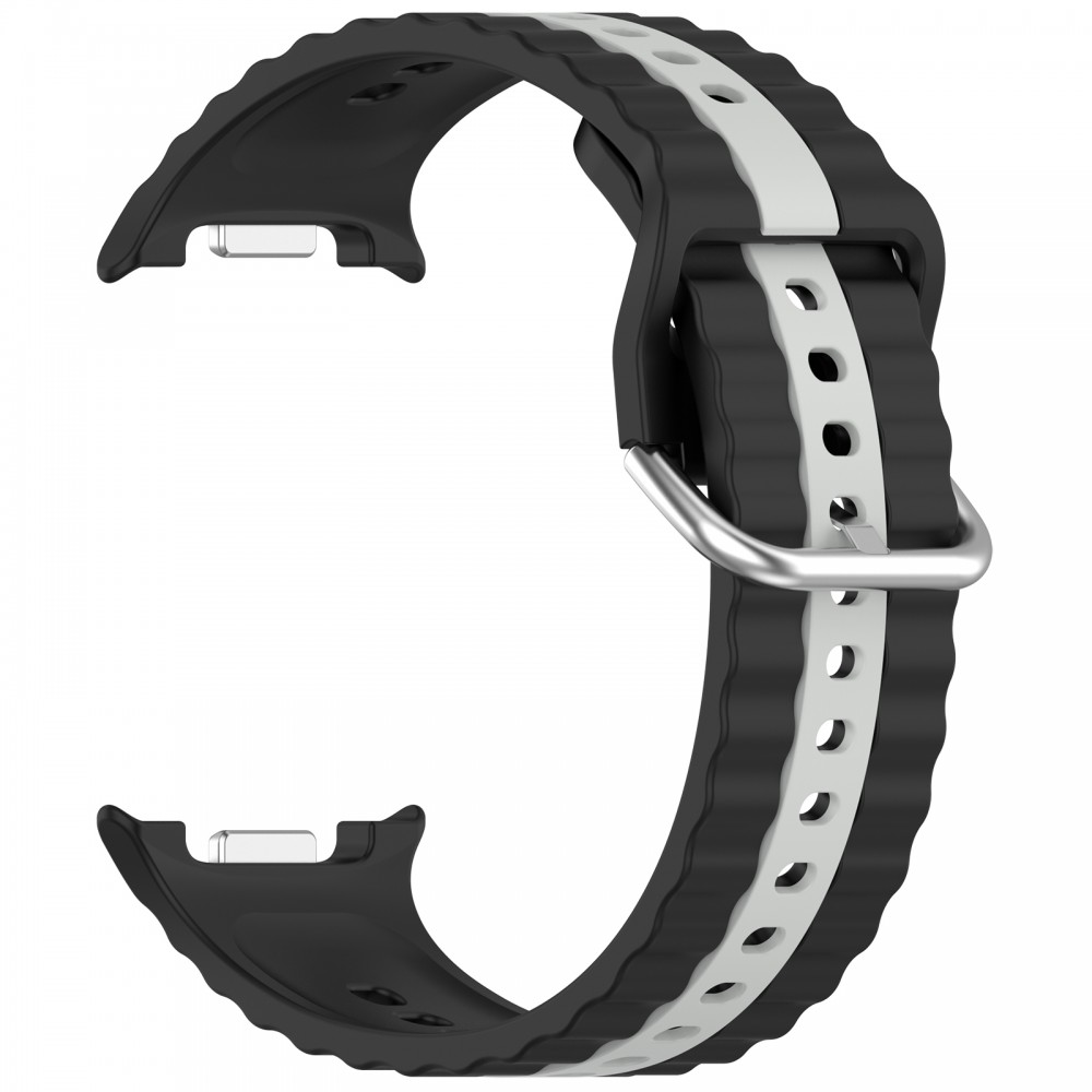 Samsung Galaxy Watch 8/Classic óraszíj szürke csíkokkal,22mm