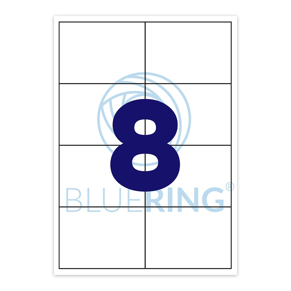 Bluering Etikett címke, 105x70mm, 100 lap, 8 címke/lap