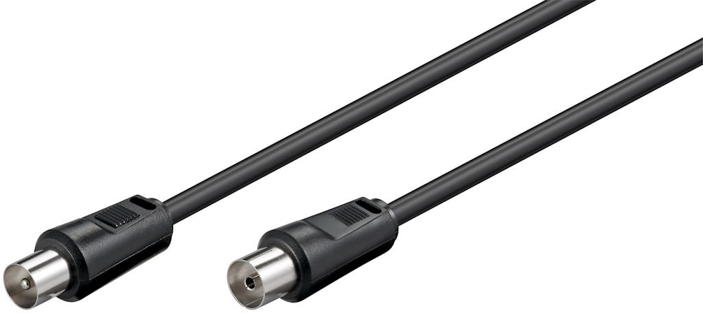 Goobay antenna koax kábel szerelt 2.5m fekete (11722)