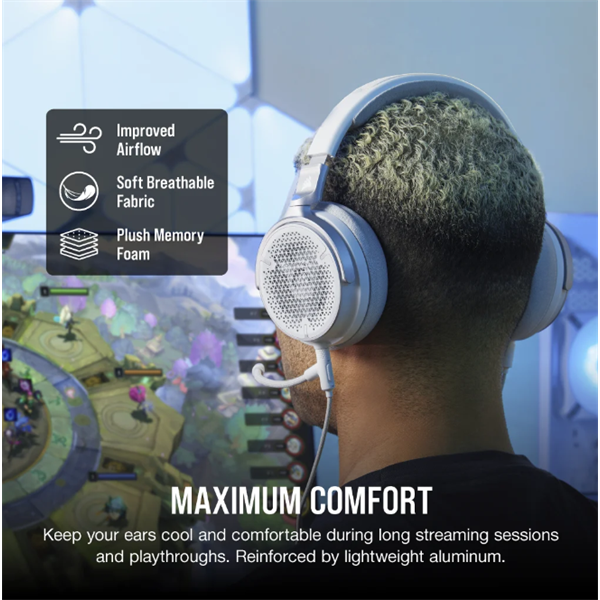 CORSAIR Vezetékes Headset  VIRTUOSO PRO Gaming True-To-Life audio Fehér