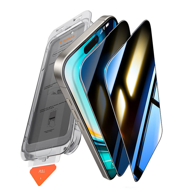 Mester adatvédelmi üveg telepítése iPhone 16 Plus készülékhez Mester adatvédelmi üveg telepítése iPhone 16 Plus készülékhez
