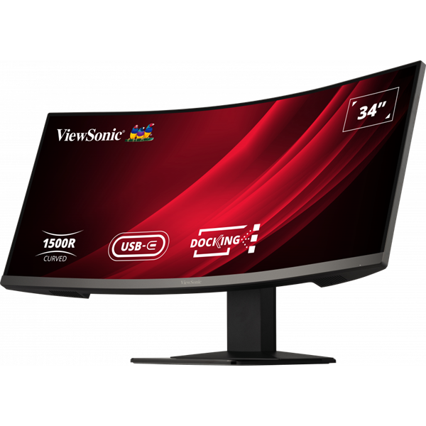 ViewSonic Monitor 34" - VG3419C (VA, 120Hz, 21:9, 3440x1440, 3,5ms, 300cd/m2, Type-C, HDMI, DP, LAN, SPK, mag. áll.)