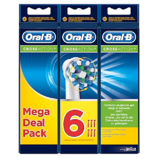 Oral-B CrossAction 6 db-os fogkefefej szett Oral-B CrossAction 6 db-os fogkefefej szett