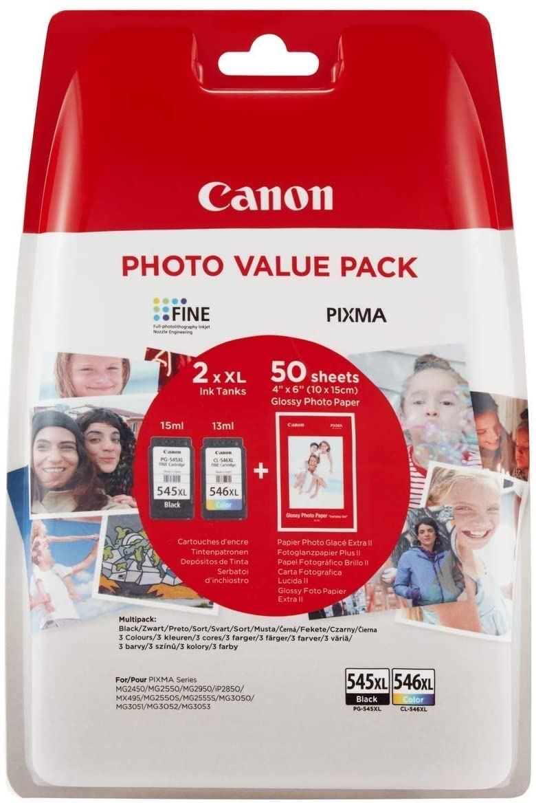 Canon PG-545XL+CL-546XL patron Multipack + fotópapír