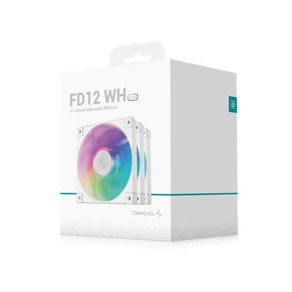 DeepCool Cooler 12cm FD12 ARGB WH PWM Fehér