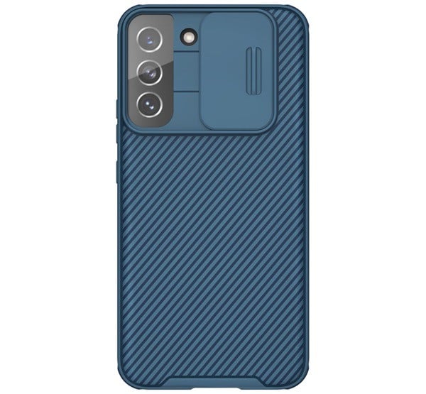 NILLKIN CAMSHIELD PRO műanyag telefonvédő (szilikon keret, közepesen ütésálló, kamera védelem, csíkos minta) SÖTÉTKÉK [Samsung Galaxy ...