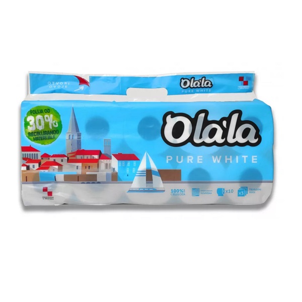 Olala Pure 10 tekercses 3 rétegű toalettpapír