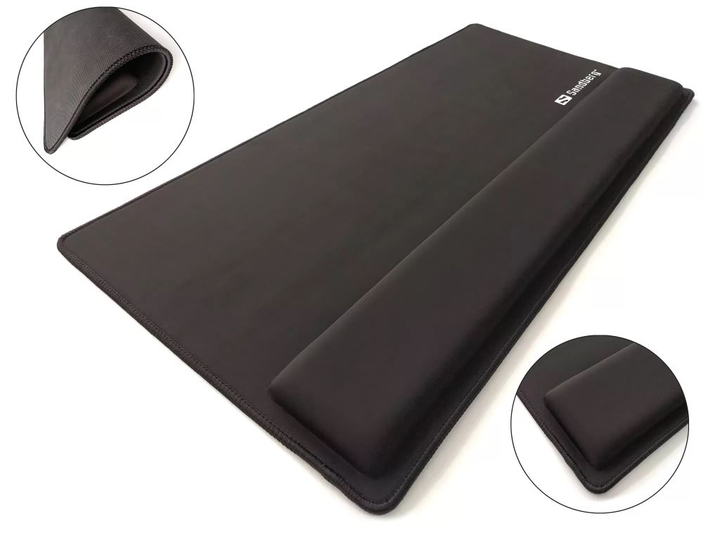 Sandberg Desk Pad Pro XXL csuklótámasz egérpaddal fekete (520-35) Sandberg Desk Pad Pro XXL csuklótámasz egérpaddal fekete (520-35)