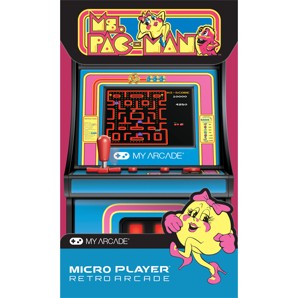 MY ARCADE Ms. Pac-Man Micro Player Hordozható