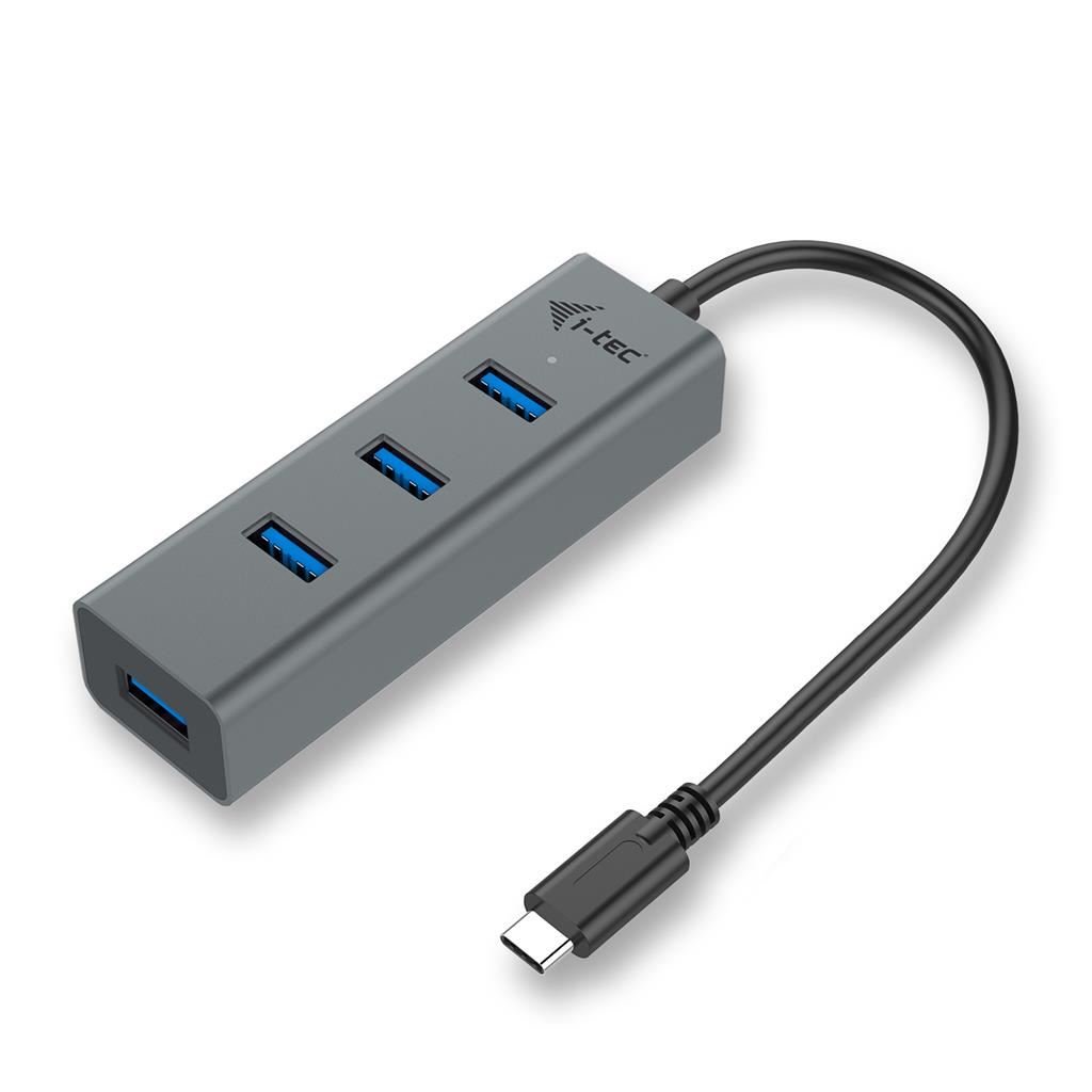 i-tec USB C Metal 4 portos HUB passive (C31HUBMETAL403) i-tec USB C Metal 4 portos HUB passive (C31HUBMETAL403)