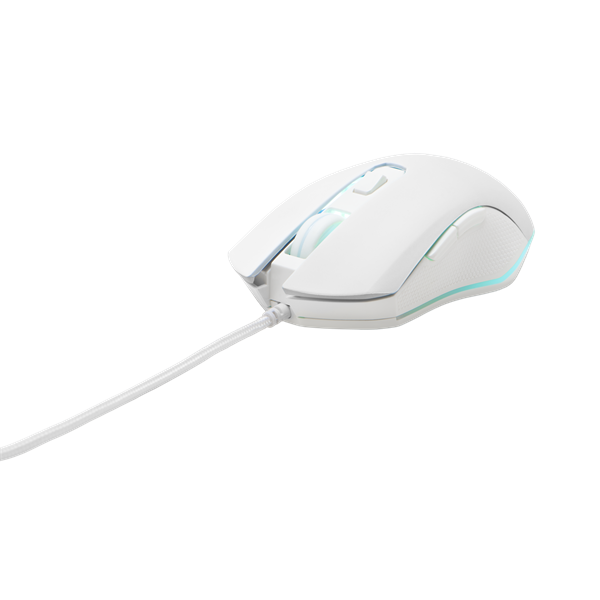 The G-Lab   KULT HELIUM W RGB LED Gamer Egér Fehér 