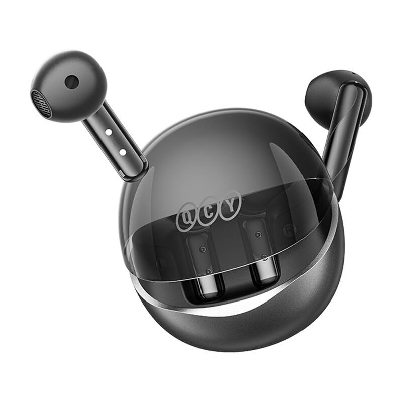TWS QCY AilyBuds Clear T32 Headset Fekete