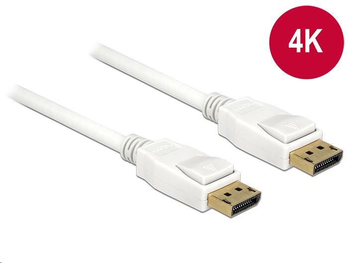 DeLock 84878 Displayport 1.2 apa -> Displayport apa kábel 3m fehér