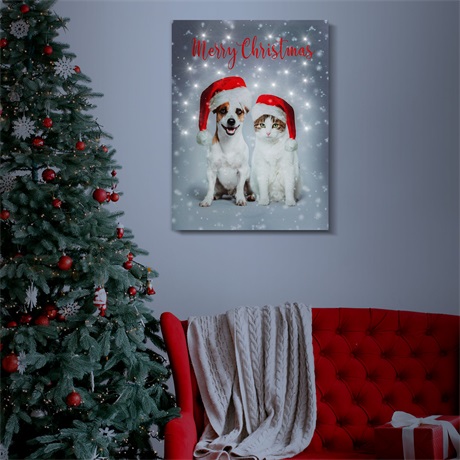 Family Christmas 58452 LED FALI KÉP 30 X 40 CM