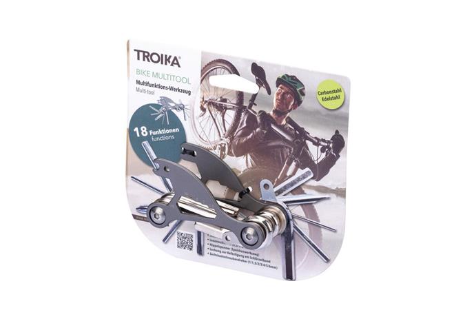 TROIKA Bike Multitool 18 funkció  Szerszám kerékpárhoz Ezüst