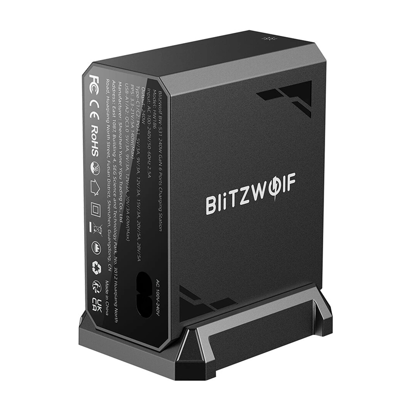 Blitzwolf BW-S31 2xUSB-A 4xUSB-C  PD 240W-os hálózati töltő